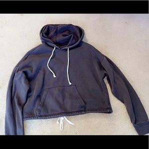 Grey Cropped hoodie